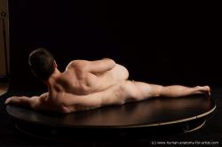 Nude Man Slim Short Brown Standard Photoshoot Realistic